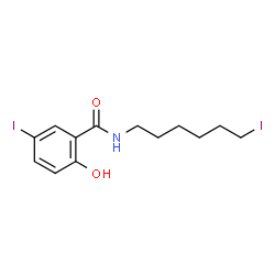 ChemSpider 2D Image | 2-Hydroxy-5-iodo-N-(6-iodohexyl)benzamide | C13H17I2NO2