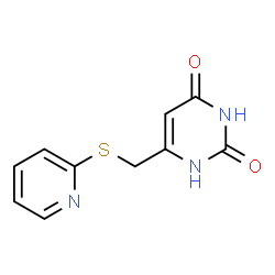 ChemSpider 2D Image | 6-[(2-Pyridinylsulfanyl)methyl]-2,4(1H,3H)-pyrimidinedione | C10H9N3O2S