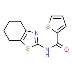 ChemSpider 2D Image | N-(4,5,6,7-Tetrahydro-1,3-benzothiazol-2-yl)-2-thiophenecarboxamide | C12H12N2OS2