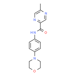 ChemSpider 2D Image | 5-Methyl-N-[4-(4-morpholinyl)phenyl]-2-pyrazinecarboxamide | C16H18N4O2