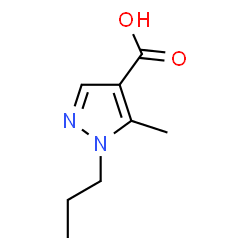 ChemSpider 2D Image | 5-methyl-1-propylpyrazole-4-carboxylic acid | C8H12N2O2
