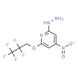 ChemSpider 2D Image | 2-Hydrazino-4-nitro-6-(2,2,3,3,3-pentafluoropropoxy)pyridine | C8H7F5N4O3