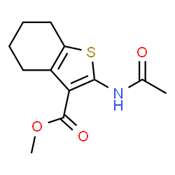 ChemSpider 2D Image | Methyl 2-acetamido-4,5,6,7-tetrahydro-1-benzothiophene-3-carboxylate | C12H15NO3S