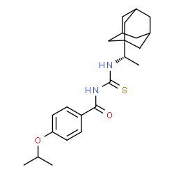 ChemSpider 2D Image | N-{[(1S)-1-(Adamantan-1-yl)ethyl]carbamothioyl}-4-isopropoxybenzamide | C23H32N2O2S