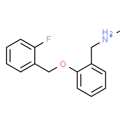 ChemSpider 2D Image | {2-[(2-Fluorobenzyl)oxy]phenyl}-N-methylmethanaminium | C15H17FNO