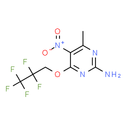 ChemSpider 2D Image | 4-Methyl-5-nitro-6-(2,2,3,3,3-pentafluoropropoxy)-2-pyrimidinamine | C8H7F5N4O3