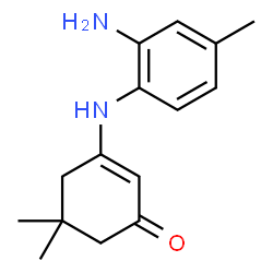 ChemSpider 2D Image | 3-(2-amino-4-methylanilino)-5,5-dimethyl-2-cyclohexen-1-one | C15H20N2O