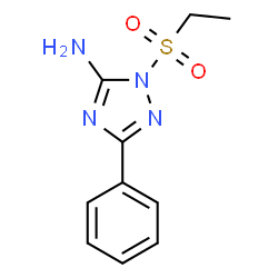 ChemSpider 2D Image | 1-(Ethylsulfonyl)-3-phenyl-1H-1,2,4-triazol-5-amine | C10H12N4O2S