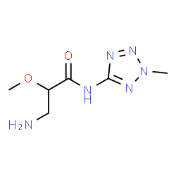 ChemSpider 2D Image | 3-Amino-2-methoxy-N-(2-methyl-2H-tetrazol-5-yl)propanamide | C6H12N6O2