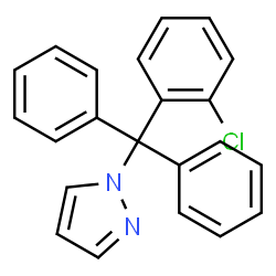 ChemSpider 2D Image | 1-((2-Chlorophenyl)diphenylmethyl)-1H-pyrazole | C22H17ClN2