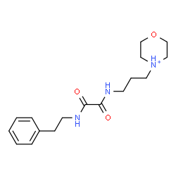 ChemSpider 2D Image | 4-[3-({Oxo[(2-phenylethyl)amino]acetyl}amino)propyl]morpholin-4-ium | C17H26N3O3