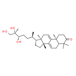 ChemSpider 2D Image | (5xi,24S,25R)-24,25,26-Trihydroxylanosta-7,9(11)-dien-3-one | C30H48O4