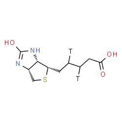 ChemSpider 2D Image | 5-[(3aR,6S,6aS)-2-Hydroxy-3a,4,6,6a-tetrahydro-1H-thieno[3,4-d]imidazol-6-yl](3,4-~3~H_2_)pentanoic acid | C10H14T2N2O3S