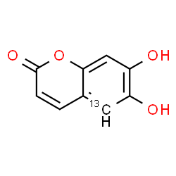 ChemSpider 2D Image | 6,7-Dihydroxy(5-~13~C)-2H-chromen-2-one | C813CH6O4