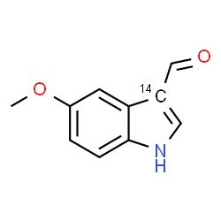 ChemSpider 2D Image | 5-Methoxy(3-~14~C)-1H-indole-3-carbaldehyde | C914CH9NO2