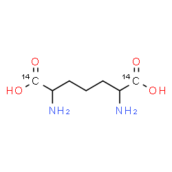 ChemSpider 2D Image | 2,6-Diamino(1,7-~14~C_2_)heptanedioic acid | C514C2H14N2O4