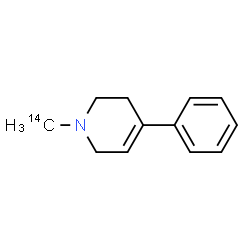 ChemSpider 2D Image | 1-(~14~C)Methyl-4-phenyl-1,2,3,6-tetrahydropyridine | C1114CH15N