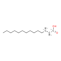 ChemSpider 2D Image | (1,2,3-~13~C_3_)Tetradecanoic acid | C1113C3H28O2