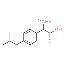 ChemSpider 2D Image | 2-(4-Isobutylphenyl)(3-~13~C)propanoic acid | C1213CH18O2