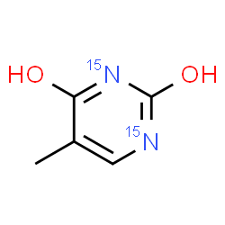 ChemSpider 2D Image | 5-Methyl-2,4-(~15~N_2_)pyrimidinediol | C5H615N2O2