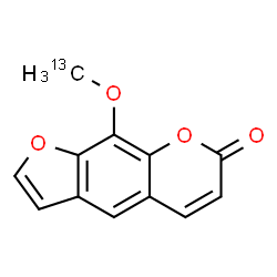 ChemSpider 2D Image | 9-[(~13~C)Methyloxy]-7H-furo[3,2-g]chromen-7-one | C1113CH8O4