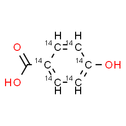 ChemSpider 2D Image | 4-Hydroxy(~14~C_6_)benzoic acid | C14C6H6O3