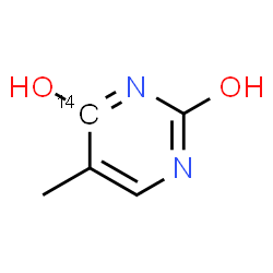 ChemSpider 2D Image | 5-Methyl-2,4-(4-~14~C)pyrimidinediol | C414CH6N2O2