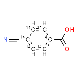 ChemSpider 2D Image | 4-Cyano(~14~C_6_)benzoic acid | C214C6H5NO2