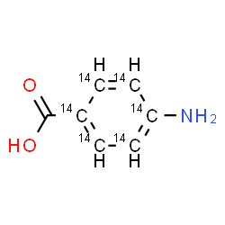 ChemSpider 2D Image | 4-Amino(~14~C_6_)benzoic acid | C14C6H7NO2