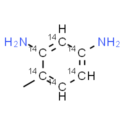 ChemSpider 2D Image | 4-Methyl-1,3-(~14~C_6_)benzenediamine | C14C6H10N2