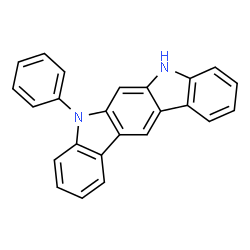 ChemSpider 2D Image | 5-Phenyl-5,7-dihydroindolo[2,3-b]carbazole | C24H16N2