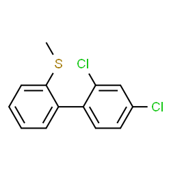 ChemSpider 2D Image | 2,4-Dichloro-2'-(methylsulfanyl)biphenyl | C13H10Cl2S