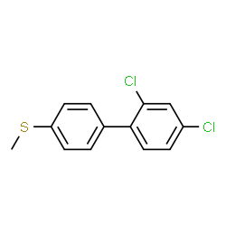 ChemSpider 2D Image | 2,4-Dichloro-4'-(methylsulfanyl)biphenyl | C13H10Cl2S