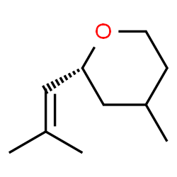 ChemSpider 2D Image | (2R)-4-Methyl-2-(2-methyl-1-propen-1-yl)tetrahydro-2H-pyran | C10H18O