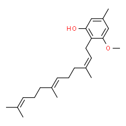 ChemSpider 2D Image | 3-Methoxy-5-methyl-2-[(2Z,6E)-3,7,11-trimethyl-2,6,10-dodecatrien-1-yl]phenol | C23H34O2