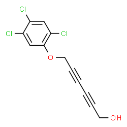 ChemSpider 2D Image | 6-(2,4,5-Trichlorophenoxy)-2,4-hexadiyn-1-ol | C12H7Cl3O2
