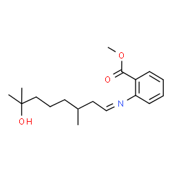 ChemSpider 2D Image | Methyl 2-[(7-hydroxy-3,7-dimethyloctylidene)amino]benzoate | C18H27NO3