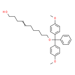 ChemSpider 2D Image | 10-[Bis(4-methoxyphenyl)(phenyl)methoxy]-4-decen-1-ol | C31H38O4