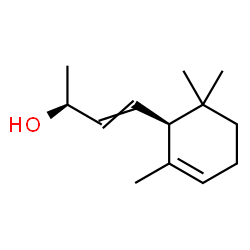 ChemSpider 2D Image | (2S)-4-[(1S)-2,6,6-Trimethyl-2-cyclohexen-1-yl]-3-buten-2-ol | C13H22O