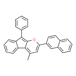 ChemSpider 2D Image | 4-Methyl-2-(2-naphthyl)-9-phenylindeno[2,1-b]pyran | C29H20O