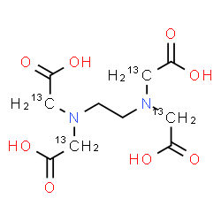 ChemSpider 2D Image | 2,2',2'',2'''-(1,2-Ethanediyldinitrilo)tetra(2-~13~C)acetic acid | C613C4H16N2O8