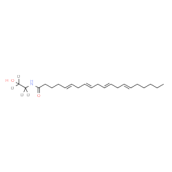 ChemSpider 2D Image | (5E,8E,11E,14E)-N-[2-Hydroxy(~2~H_4_)ethyl]-5,8,11,14-icosatetraenamide | C22H33D4NO2