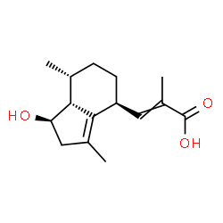 ChemSpider 2D Image | 3-[(1R,4S,7R,7aR)-1-Hydroxy-3,7-dimethyl-2,4,5,6,7,7a-hexahydro-1H-inden-4-yl]-2-methylacrylic acid | C15H22O3