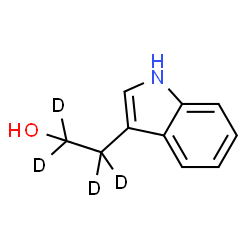 ChemSpider 2D Image | 2-(1H-Indol-3-yl)(~2~H_4_)ethanol | C10H7D4NO