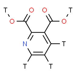 ChemSpider 2D Image | 2,3-(~3~H_3_)Pyridine(~3~H_2_)dicarboxylic acid | C7T5NO4