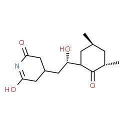 ChemSpider 2D Image | 4-{(2S)-2-[(3S,5S)-3,5-Dimethyl-2-oxocyclohexyl]-2-hydroxyethyl}-6-hydroxy-4,5-dihydro-2(3H)-pyridinone | C15H23NO4