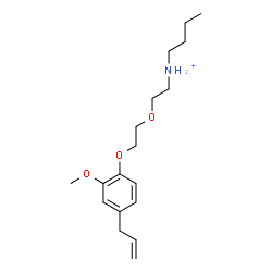 ChemSpider 2D Image | N-{2-[2-(4-Allyl-2-methoxyphenoxy)ethoxy]ethyl}-1-butanaminium | C18H30NO3