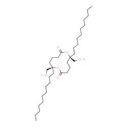 ChemSpider 2D Image | (6R,12R)-6,12-Bis(hydroxymethyl)-6,12-diundecyl-1,7-dioxacyclododecane-2,8-dione | C34H64O6