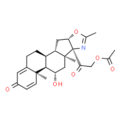 ChemSpider 2D Image | 2-[(4aR,4bR,5S,6aS,6bS,9aS,10aS,10bS)-5-Hydroxy-4a,6a,8-trimethyl-2-oxo-2,4a,4b,5,6,6a,9a,10,10a,10b,11,12-dodecahydro-6bH-naphtho[2',1':4,5]indeno[1,2-d][1,3]oxazol-6b-yl]-2-oxoethyl acetate | C25H31NO6