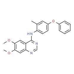 ChemSpider 2D Image | 6,7-Dimethoxy-N-(2-methyl-4-phenoxyphenyl)-4-quinazolinamine | C23H21N3O3